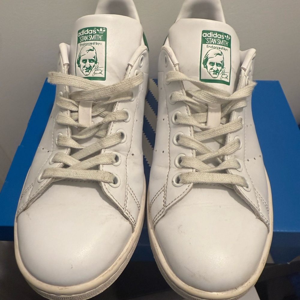 Adidas | Stan Smith | White and Green Sneakers | Size 8 - Picture 6 of 8